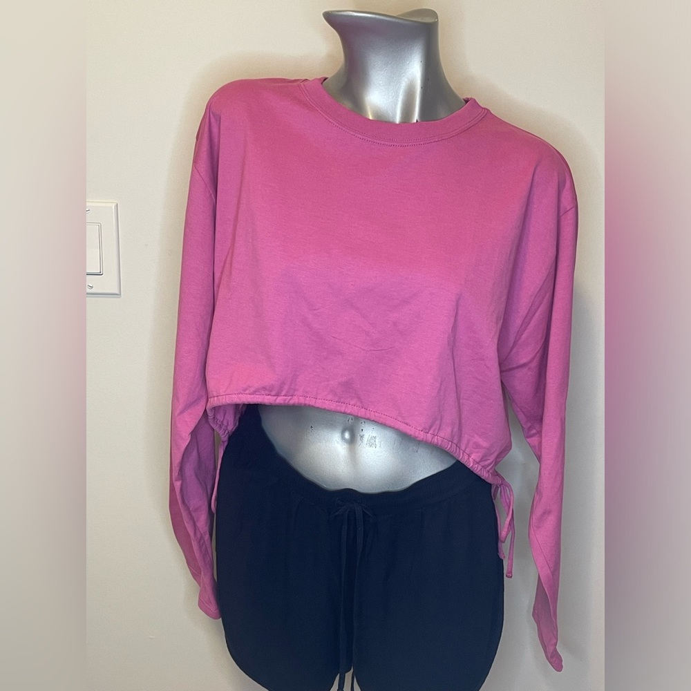 NWT- ZARA Both side Tied cropped top (Longsleeve )